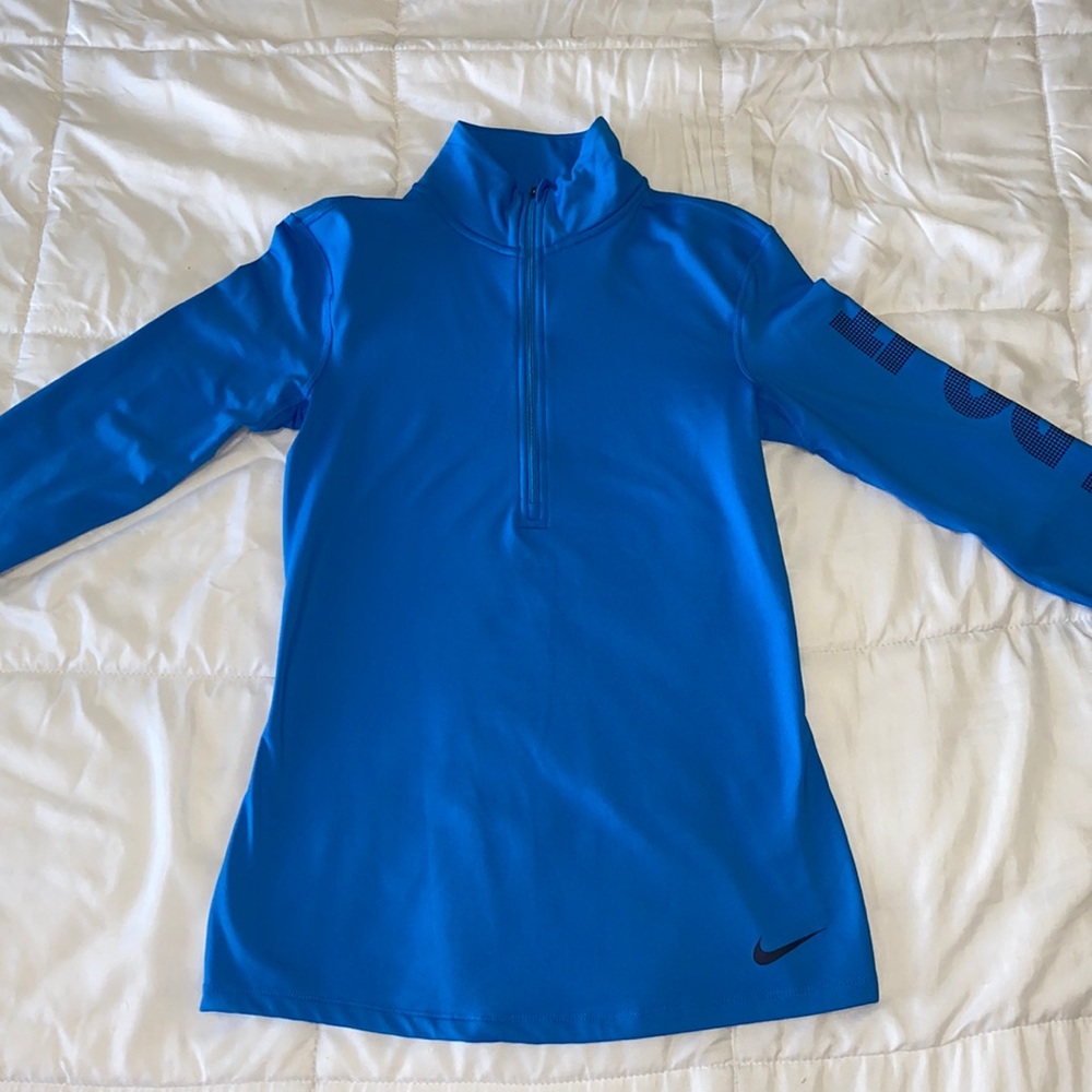 Nike Dri-Fit - blue quarter zip pullover